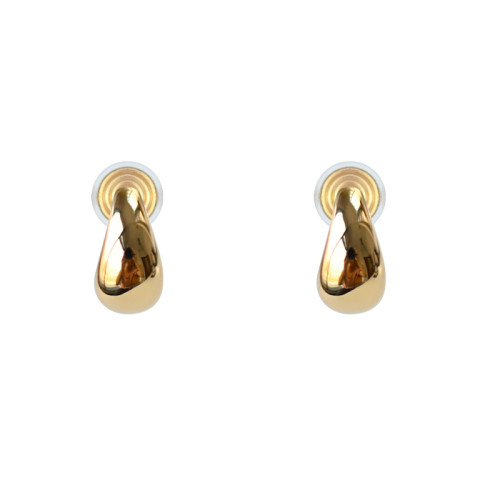 金色素圈輕奢金屬高級感蚊香盤耳夾無耳洞女新款耳釘無痛耳飾耳環