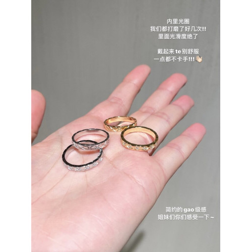 coco 香 氣質絕了！顯瘦顯白素圈鍍金鋯石戒指女小衆設計輕奢精緻