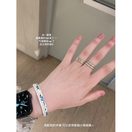 coco 香 氣質絕了！顯瘦顯白素圈鍍金鋯石戒指女小衆設計輕奢精緻