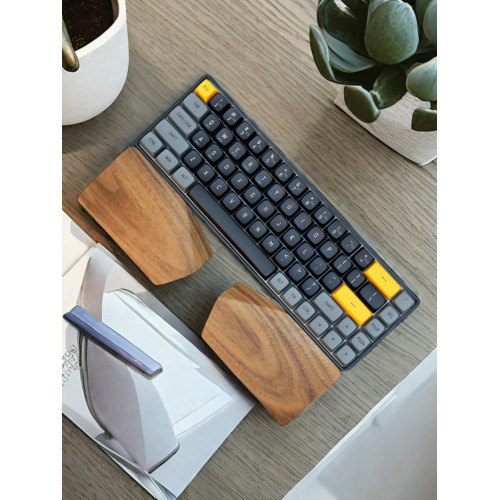 胡桃木遊戯單手托 分體掌托墊65%Alice機械鍵盤手托75%腕托護腕墊