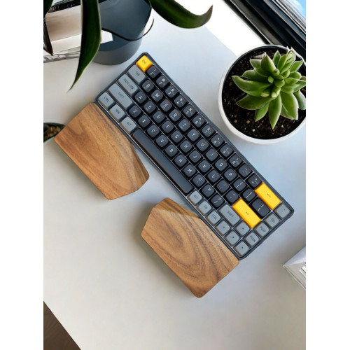 胡桃木遊戯單手托 分體掌托墊65%Alice機械鍵盤手托75%腕托護腕墊