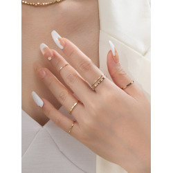 14K包金超細戒指素0.8mm 閨蜜尾戒指環 女關節戒指光面 歐美金色