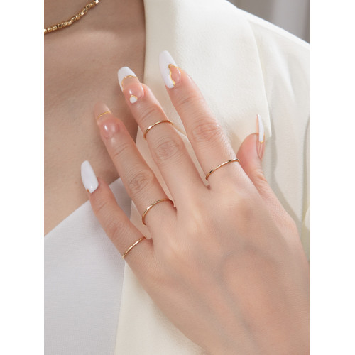 14K包金超細戒指素0.8mm 閨蜜尾戒指環 女關節戒指光面 歐美金色 14K包金超細戒指素0.8mm 閨蜜尾戒指環 女關節戒指光面 歐美金色