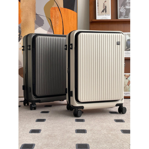 新款側開蓋行李箱可擴展拉桿箱女20寸登機24大容量防爆旅行密碼箱