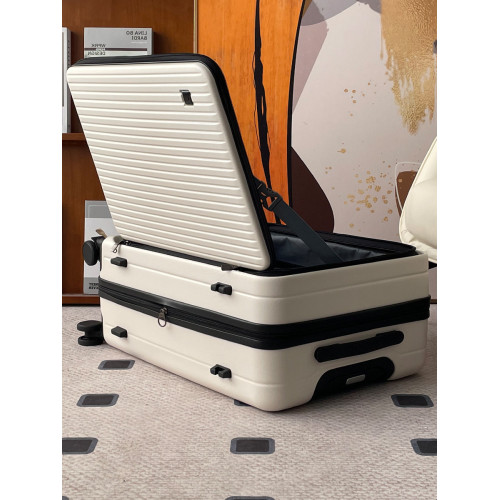 新款側開蓋行李箱可擴展拉桿箱女20寸登機24大容量防爆旅行密碼箱