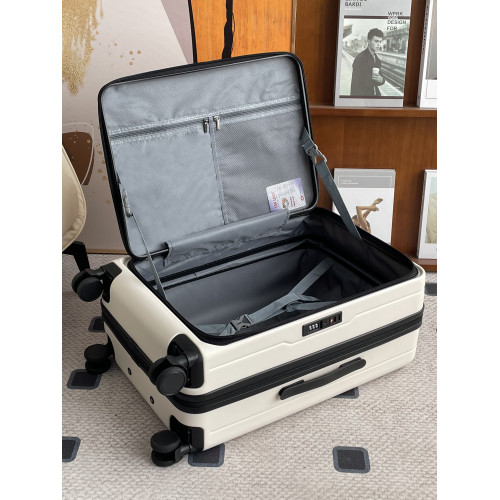 新款側開蓋行李箱可擴展拉桿箱女20寸登機24大容量防爆旅行密碼箱