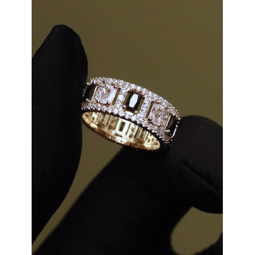 美拉德復古哥特風重工整圈鑲鑽戒指指環法國小衆高級感設計超閃女