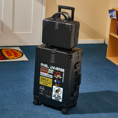 行李箱男女20/28寸大容量 拉桿子鋁框萬向輪子母款旅行箱旅行皮箱