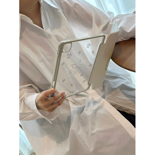 dokee dokee 原創《小海鮮》新款透明ipad保護殼 帶筆槽 適用於蘋果平板防摔保護套全包