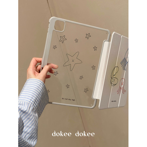 dokee dokee 原創《小海鮮》新款透明ipad保護殼 帶筆槽 適用於蘋果平板防摔保護套全包