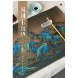 國風毛氈書畫墊加厚鎖邊防水防滑可代毛氈墊桌墊滑鼠墊圖案齊全
