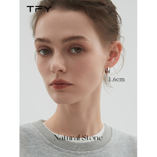 歐美素圈耳環女款高級感2026年新款爆款925銀針獨特氣質金色耳圈