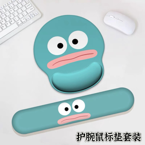 卡通搞怪護腕滑鼠墊女生辦公室矽膠加厚防滑墊筆記型電腦鍵盤手托