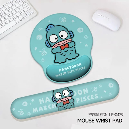 卡通搞怪護腕滑鼠墊女生辦公室矽膠加厚防滑墊筆記型電腦鍵盤手托