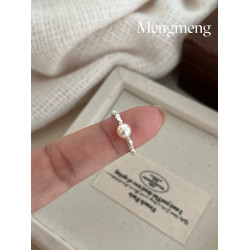 Mengmeng美國進口14k注金戒指單圈曡帶百搭款大碼戒指