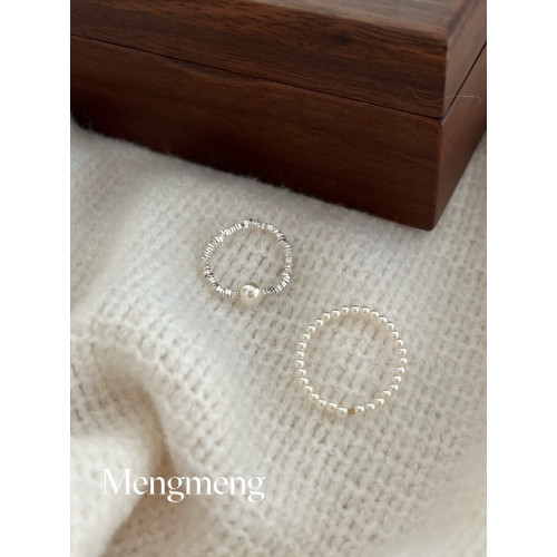 Mengmeng美國進口14k注金戒指單圈曡帶百搭款大碼戒指