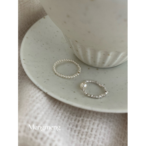 Mengmeng美國進口14k注金戒指單圈曡帶百搭款大碼戒指