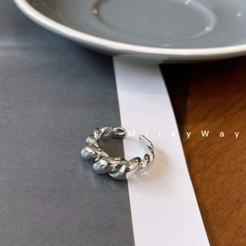 有跡MilkyWay螺旋螺紋不規則戒指ins冷淡風韓國合金開口指環女 有跡MilkyWay螺旋螺紋不規則戒指ins冷淡風韓國合金開口指環女