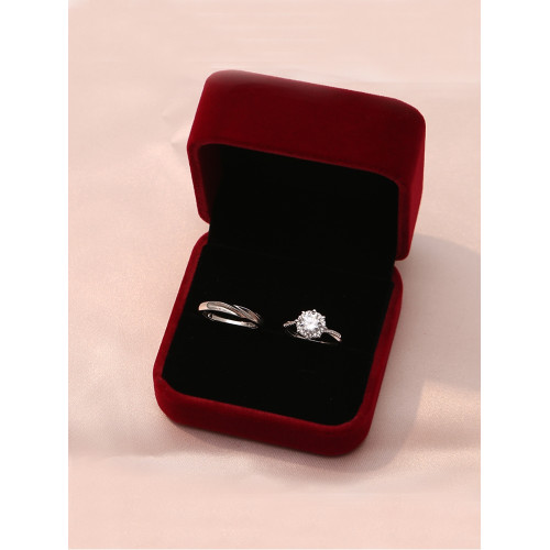 仿真鑽戒星織款扭臂微鑲男女活口一對戒結婚用的戒指婚禮儀式道具 仿真鑽戒星織款扭臂微鑲男女活口一對戒結婚用的戒指婚禮儀式道具