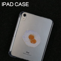 煎蛋藝術拆分亞克力ipad7/8/9保護套2024硬殼Air456蘋果12.9pro11/10.9背殼iPad10.2防摔13寸Air7筆槽mini6/7