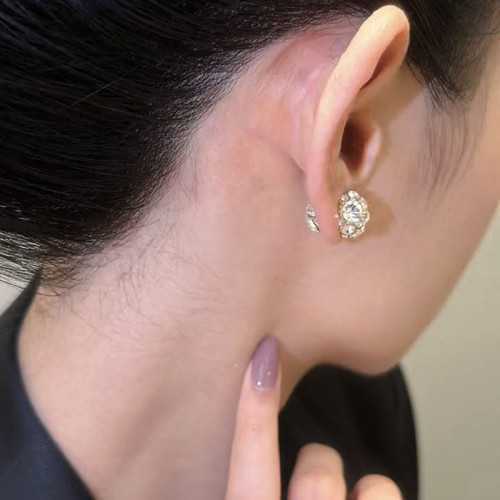 鋯石球球磁吸無耳洞款耳環精緻百搭高級感耳飾氣質輕奢高級感耳夾