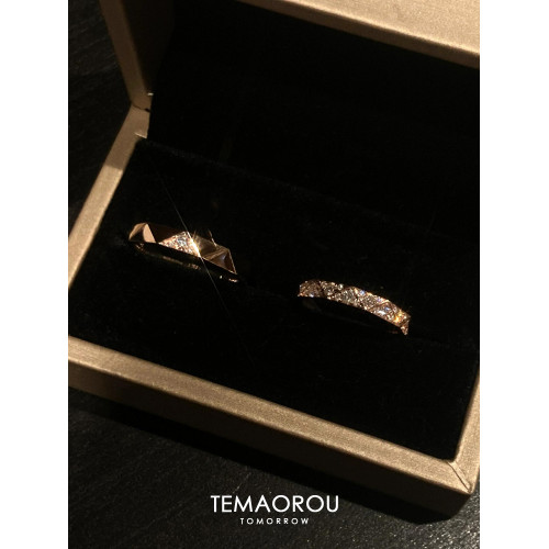 兩件套!爆閃滿鑽金色素圈光面戒指女款輕奢高級感曡戴食指戒對戒 兩件套!爆閃滿鑽金色素圈光面戒指女款輕奢高級感曡戴食指戒對戒