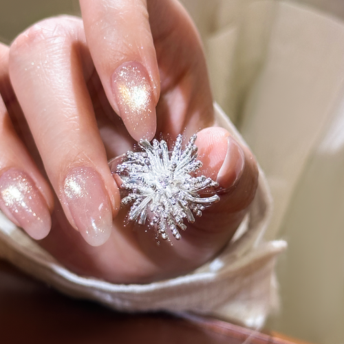 小衆設計銀色菸花戒指女輕奢高級感獨特個性食指指環2026新款爆款