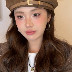 韓國【設計師】S925銀針橢圓水滴耳圈簡約氣質誇張耳飾長款顯瘦