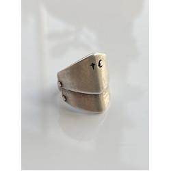 Punkboloo自主指環鎧甲復古銀關節戒指鎧甲戒指小衆戒子thug club