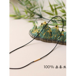 100%桑蠶絲編繩項鍊繩掛墜繩吊墜繩鎖骨鍊男女真絲掛繩