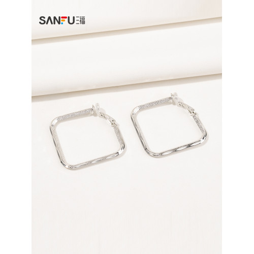 三福耳圈休閒簡約圈圈耳夾一對 時尚個性耳飾首飾配飾耳環841828