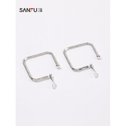 三福耳圈休閒簡約圈圈耳夾一對 時尚個性耳飾首飾配飾耳環841828