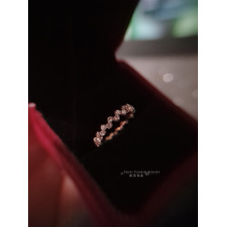 秀氣彩虹糖戒指女韓國飾品清新簡約百搭指環戒子甜美風七彩鑽戒指