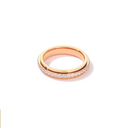 英國 【設計師】Cookie Kiss時來運轉戒指18k玫瑰金情侶滿鑽對戒