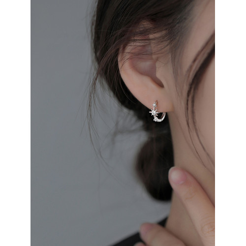 【巷南】925銀六芒星耳環小衆設計女耳釘2026新款爆款耳飾高級感