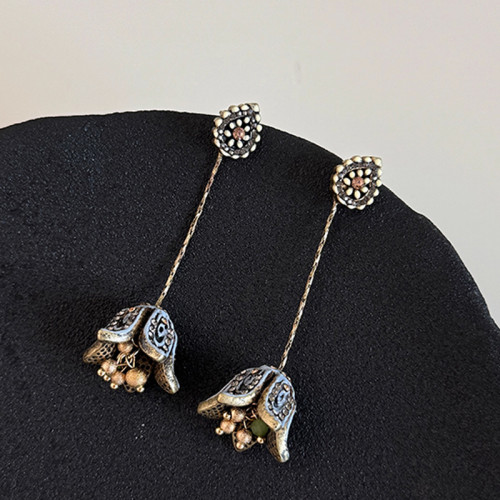 中餐廳薑妍同款花朵耳環波西米亞民族風耳夾長款耳釘流蘇復古耳飾 中餐廳薑妍同款花朵耳環波西米亞民族風耳夾長款耳釘流蘇復古耳飾