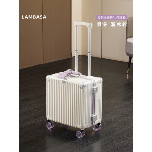 2026新款行李箱18寸可登機小型登機箱免托運鋁框旅行箱密碼箱男女