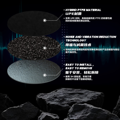 新品TALONGAMES颶鴉墨滑鼠腳貼小圓點耐磨型UPE靜音降噪通用腳墊