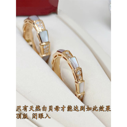 輕奢白貝母戒指女小衆設計18K玫瑰金高級感鑲鑽網紅時尚蛇骨指環 輕奢白貝母戒指女小衆設計18K玫瑰金高級感鑲鑽網紅時尚蛇骨指環