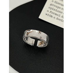 銀色碎冰冰戒指復古重工輕奢氣質高級感食指戒小衆設計感百搭指環