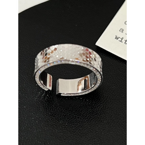 銀色碎冰冰戒指復古重工輕奢氣質高級感食指戒小衆設計感百搭指環