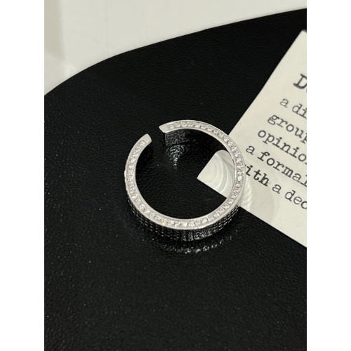 銀色碎冰冰戒指復古重工輕奢氣質高級感食指戒小衆設計感百搭指環