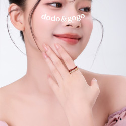 DODOGOGO新中式開口戒指小衆輕奢高級感紅色時尚風竹節指環戒