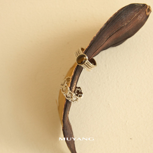 【新品】慕陽MUYANG沉吟戒指高級感小衆食指戒時尚大氣秋冬指環女