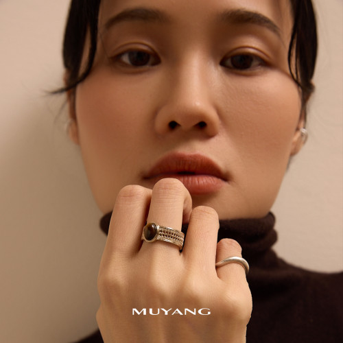 【新品】慕陽MUYANG沉吟戒指高級感小衆食指戒時尚大氣秋冬指環女