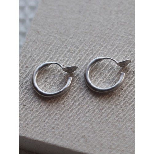 [方圓臉必戴]簡約啞光圓圈無耳洞耳夾氣質冷淡風素圈時尚高級耳飾