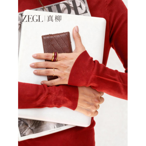 ZEGL設計師泥鰍背戒指女小衆秋冬復古瑪瑙尾戒輕奢高級感食指套戒