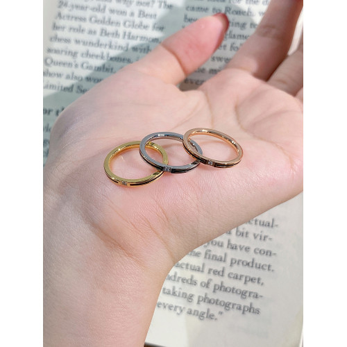 蒂爾多小衆獨特單鑽細黑線戒指尾戒小指女小拇指小尺寸極小特小2