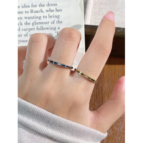 蒂爾多小衆獨特單鑽細黑線戒指尾戒小指女小拇指小尺寸極小特小2