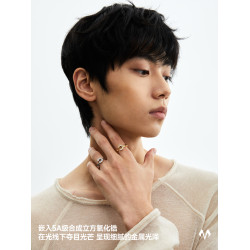 明星同款babama好事系列馬蹄戒指女小衆情侶對戒生肖情人節禮物男